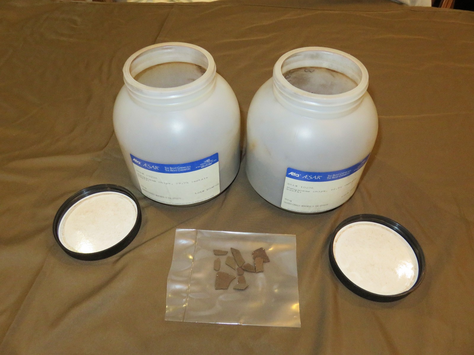 Manganese Metal Element Sample 50g Electrolytic Chips 99.9% Pure Periodic Table