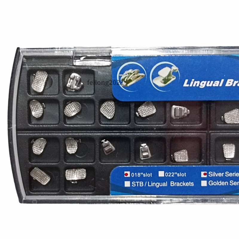 1 Box/28pcs Dental Orthodontic Metal Lingual Brackets Brace Buccal Tubes