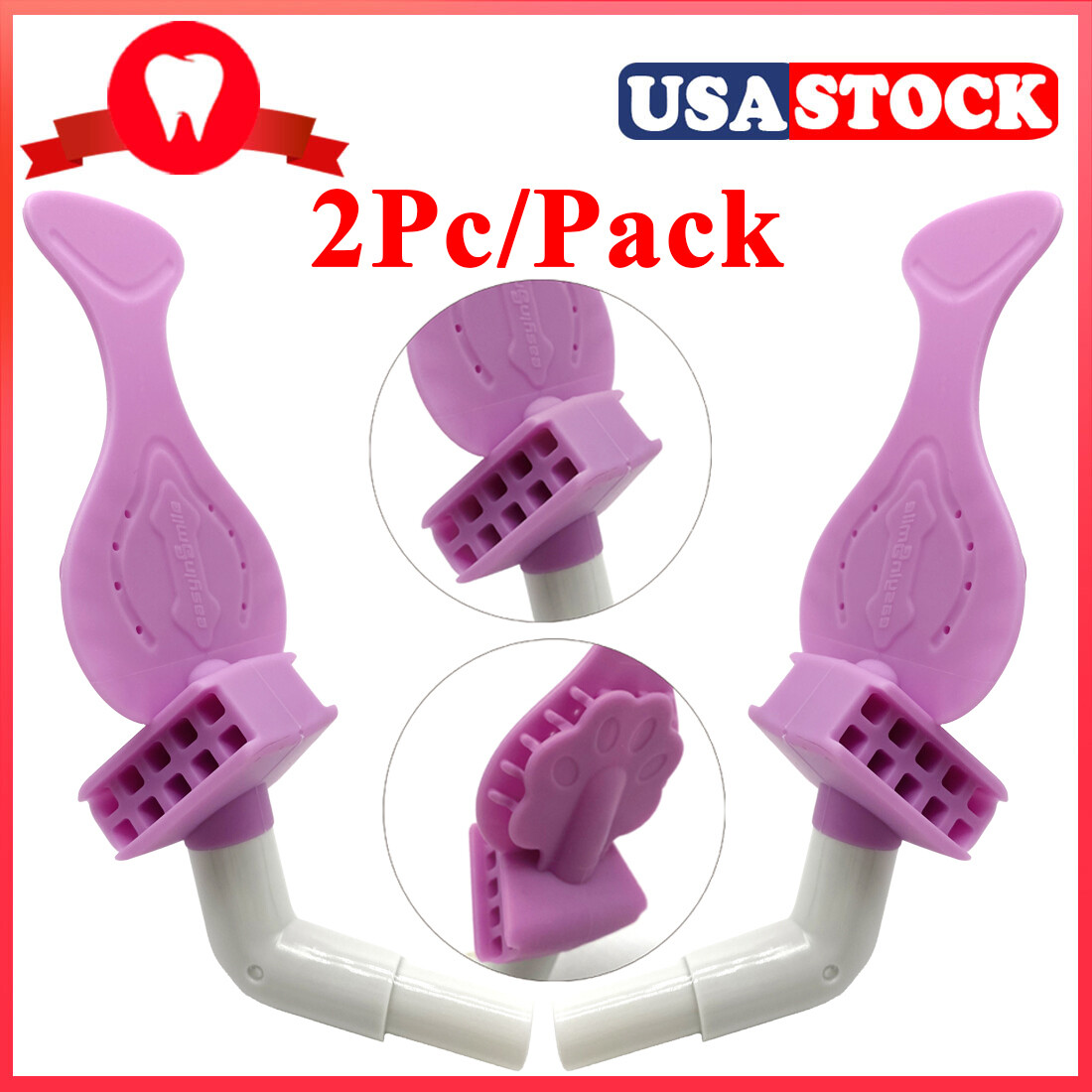 Dental Bite Block Strong Suction Tube Ejector Dryshield Adapater Autoclavable