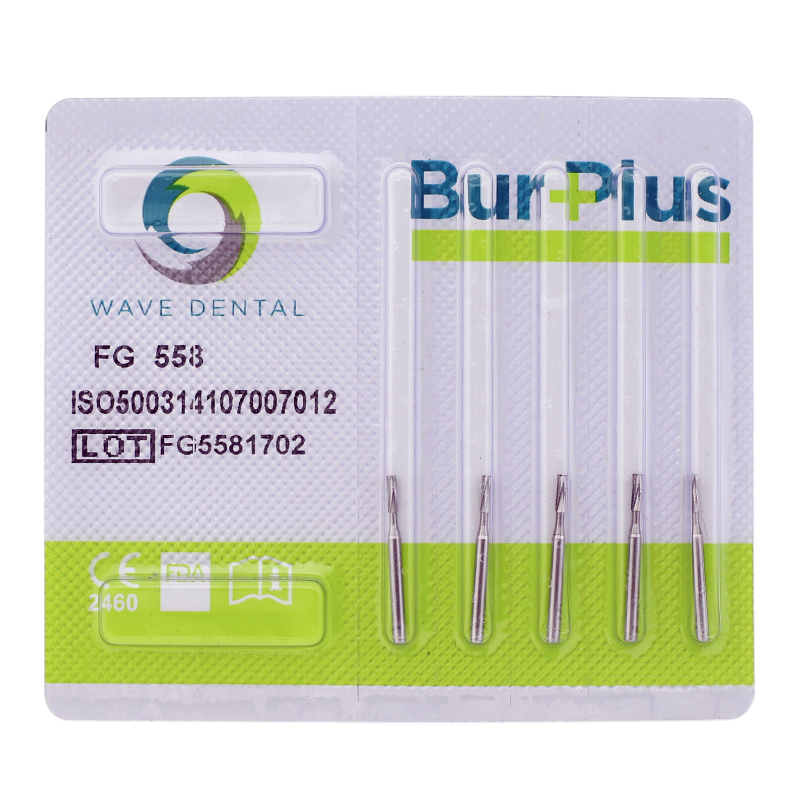 WAVE Dental Carbide Burs Straight Flat End Bur FG 56 57 555 557L Friction Grip