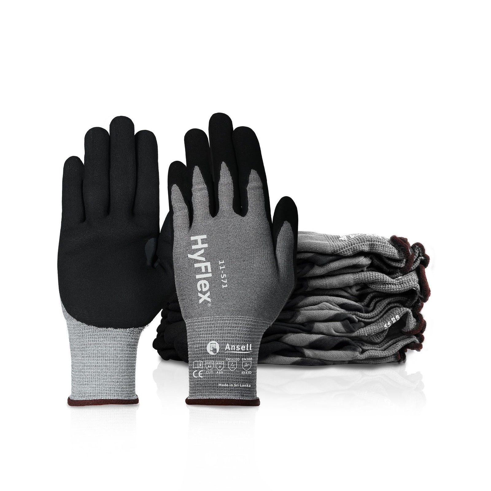 Ansell Hyflex 11-571 Ultra-Light Industrial Safety Gloves For Automotive