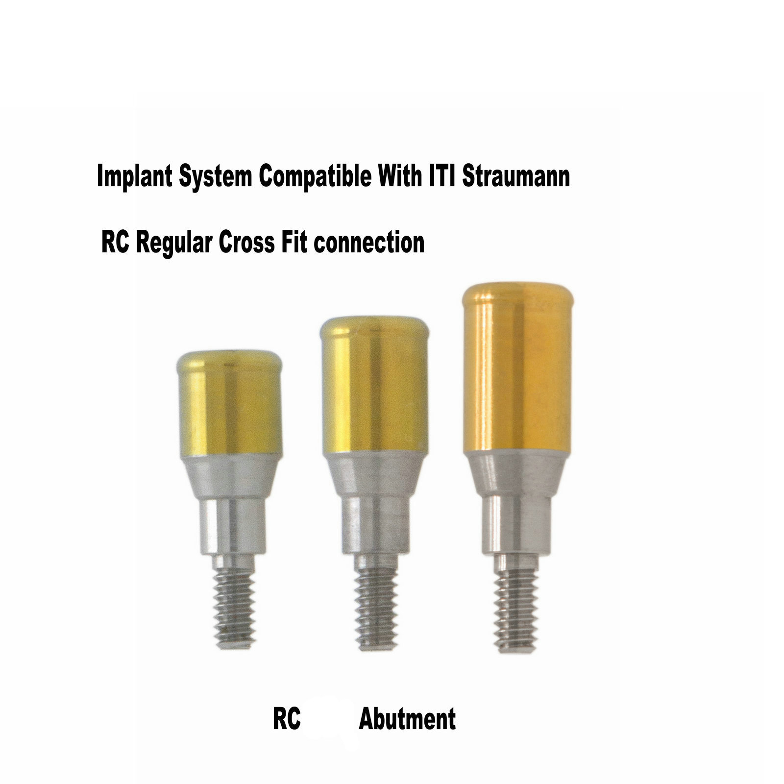 Dental Attachment Abutment Male Cap Tool fit ITI Removable NC/RC D3.7mm AH=3/4/5