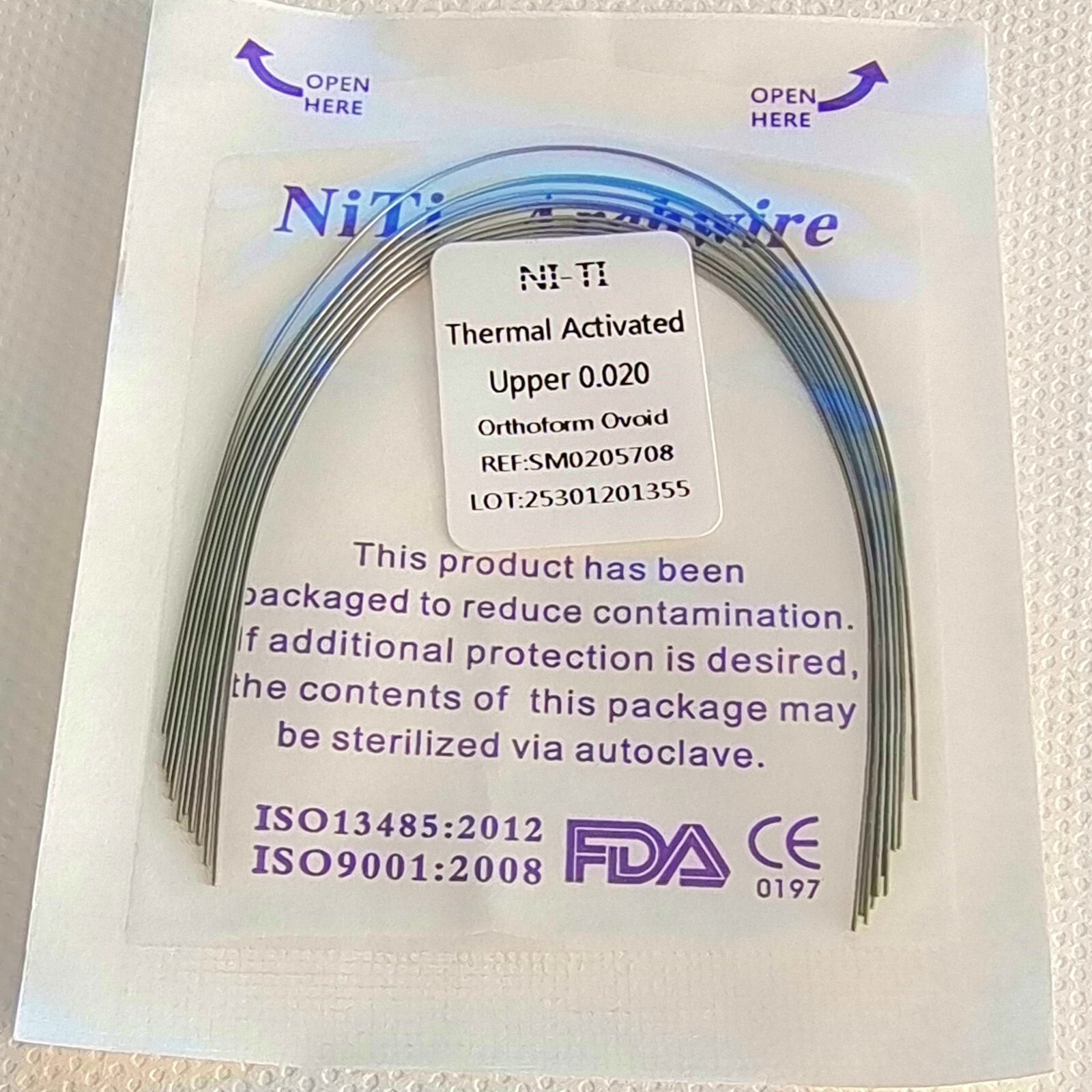 10 Packs Dental Orthodontic Heat Thermal Activated Niti Arch Wires Round Ovoid