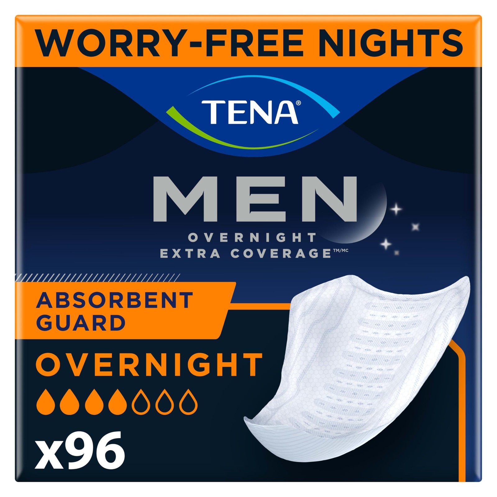 Tena Incontinence Guards Overnight Odor Protection Incontinence Guards For Men