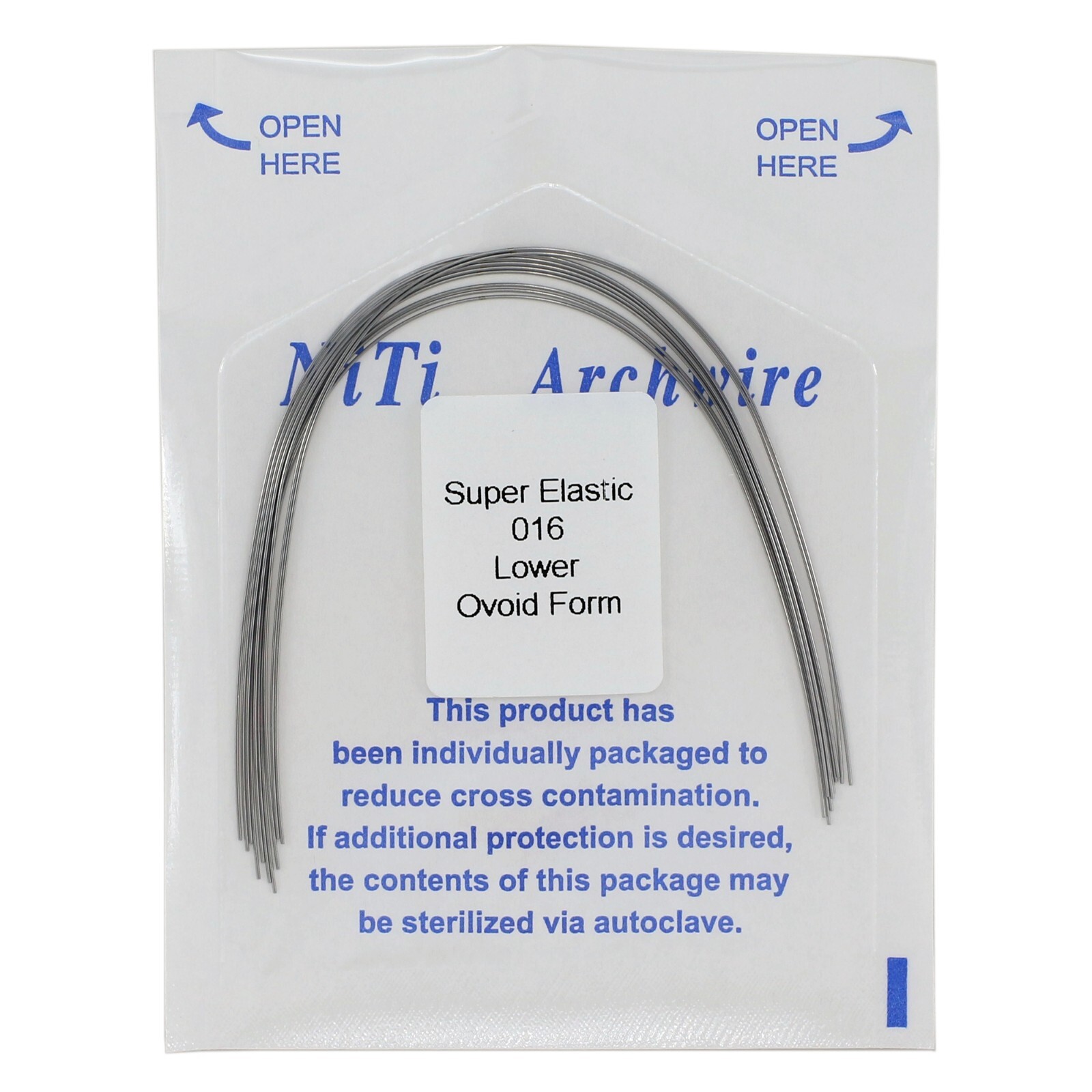 Dental Orthodontic Elastic Niti Arch Wire Round Ovoid 012 014 016 18 Upper Lower