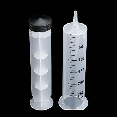 250ml Syringe with Tube,Plastic Syringe For Glue Dispensing, Scientific Lab Use