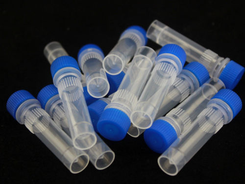 Plastic Vials Microcentrifuge Tubes Lab Screw Cap Tube Lot Sample new 1ml