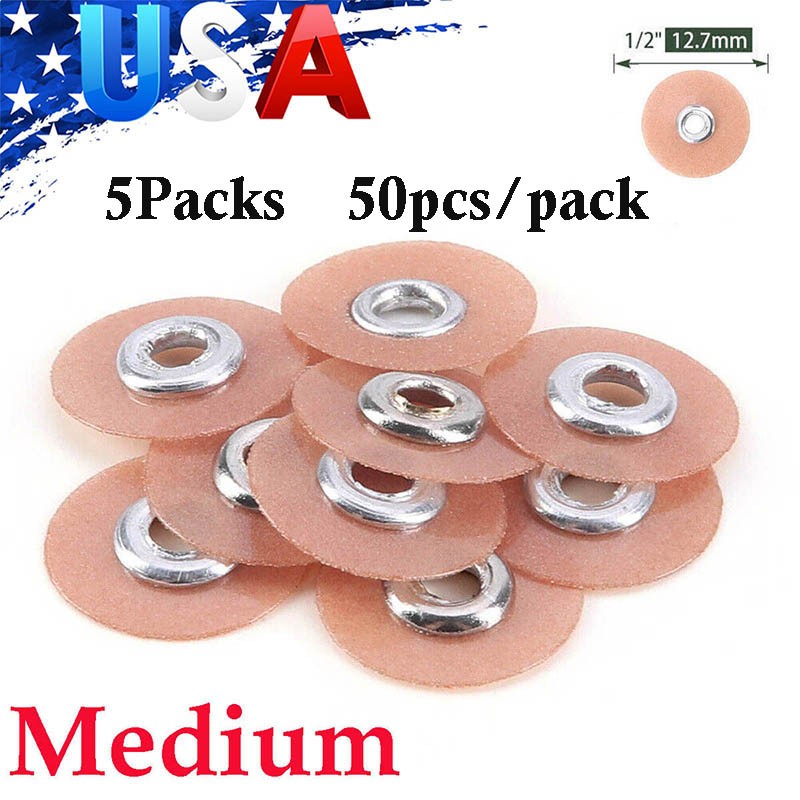 5Packs Dental SOFLEX Composite finishing polishing discs 12.7mm Medium
