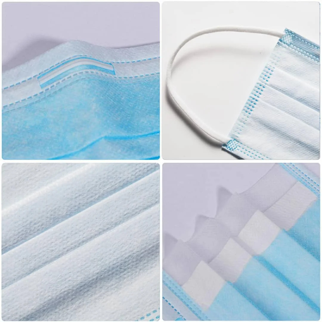 Disposable Kids Face Mask Child Size Pleated 3 Ply – 100 Pieces Children – BLUE
