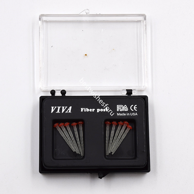 1 Box/10 Pcs Dental Glass Screw Thread Fiber Post Single Refilled Size To Choose