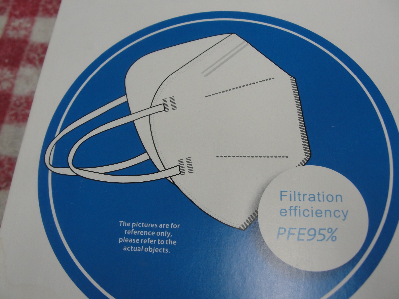 (50) Pieces BKJ White KN95 Protective Face Mask Disposable Respirator PFE 95%