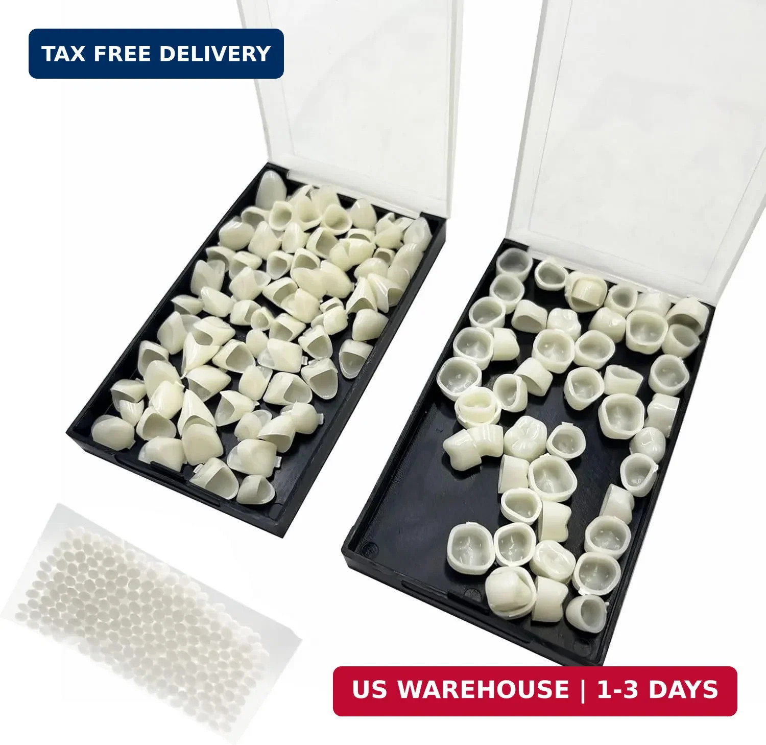 120 Pcs False Teeth Crown Repair Kit Dental Anterior and Posterior Veneers Fake