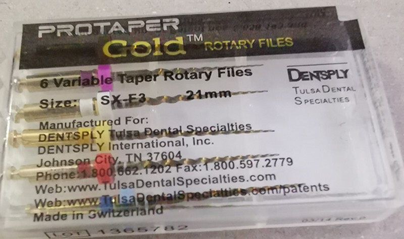 Dentsply Protaper Gold Rotary Files Tulsa Assorted Endodontics 21mm/25mm/31mm