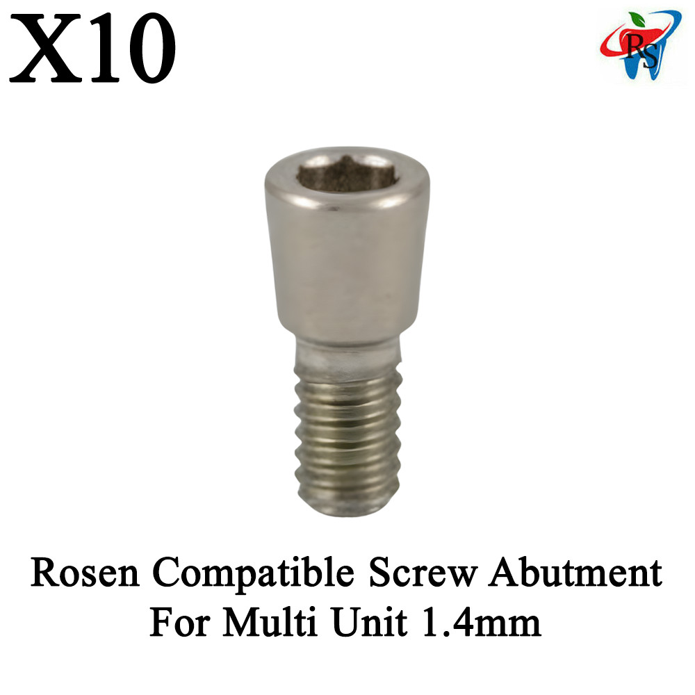 10pcs Rosen Compatible Retention Screw Abutment For Multi Unit 1.4mm Titanium