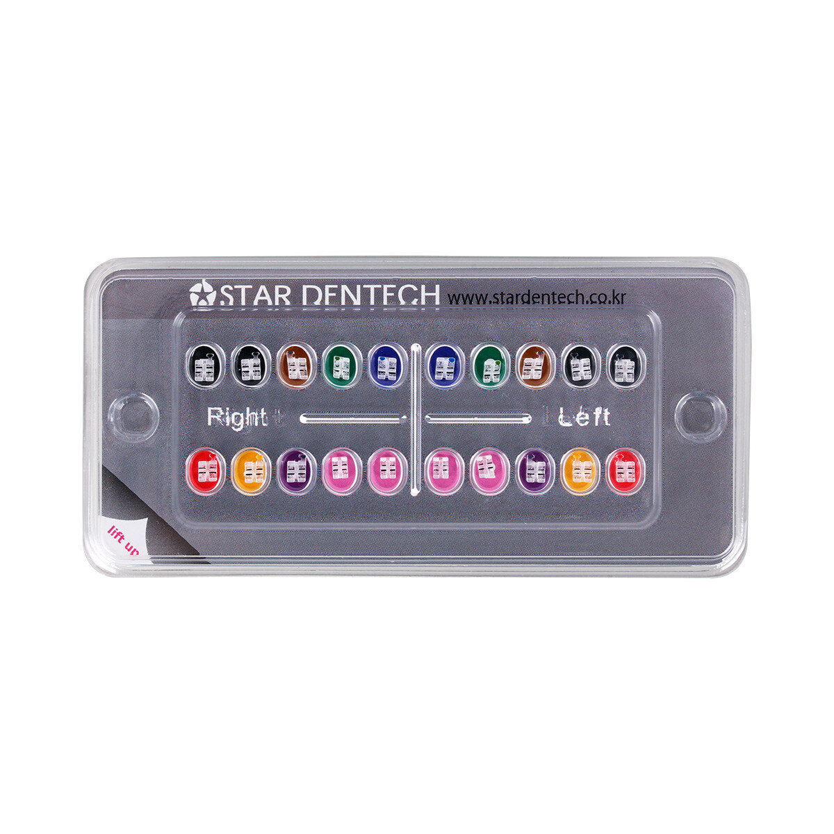 ABSOLUTE Dental Orthodontic Sapphire Ceramic Brackets Braces MBT.022 Hooks 345