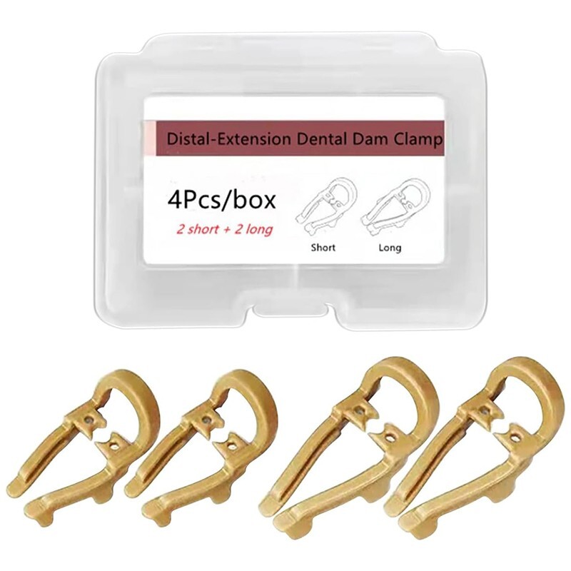 Dental Rubber Dam Sheets Clip Resin Distal Extenstion Premolar Clamps Long Short
