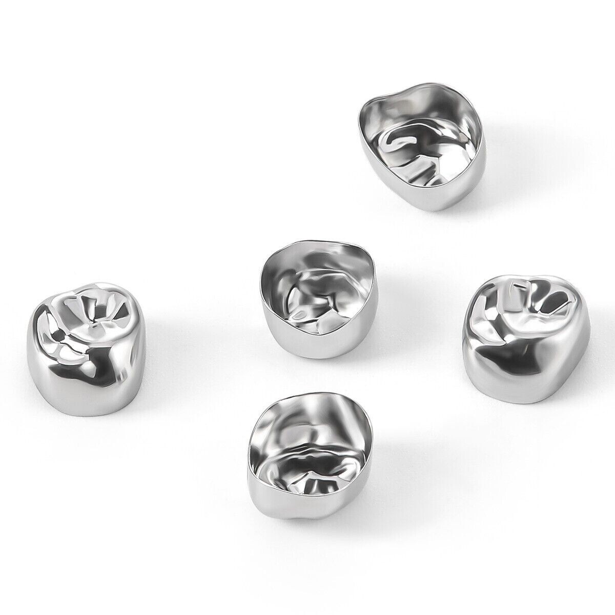 5 Pcs/Box Dental Stainless Steel Kids Primary Molar Crown Pediatric Metal Crowns