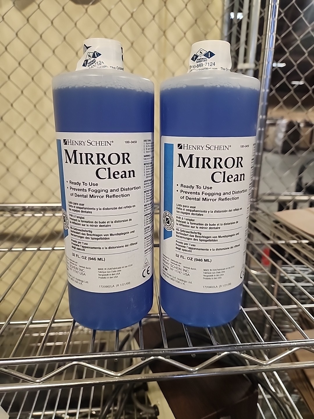 (2) 32fl Oz. Of Henry Schein Dental Instrument Mirror Clean 100-0459