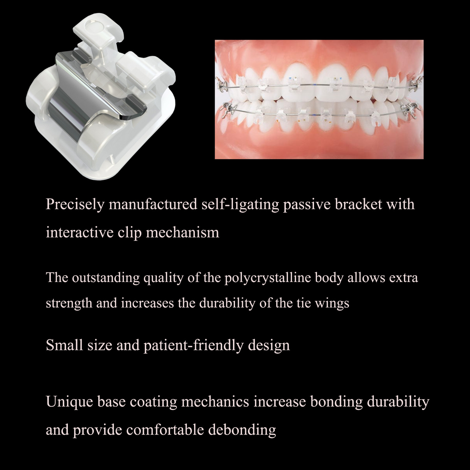 Orthodontic Ceramic Self-Ligating Brackets Empower Clear Braces Roth 022 345hook