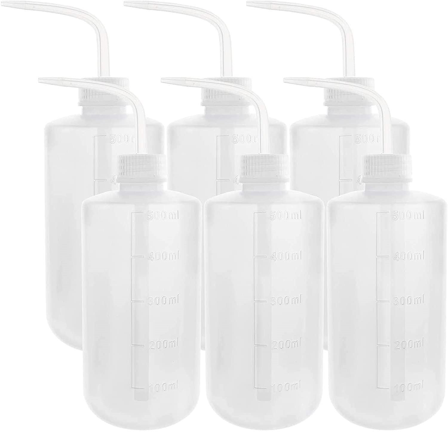 500ml Wash For Bottle Set 6pcs for Laboratory Use with Slanted Dispensing Tip