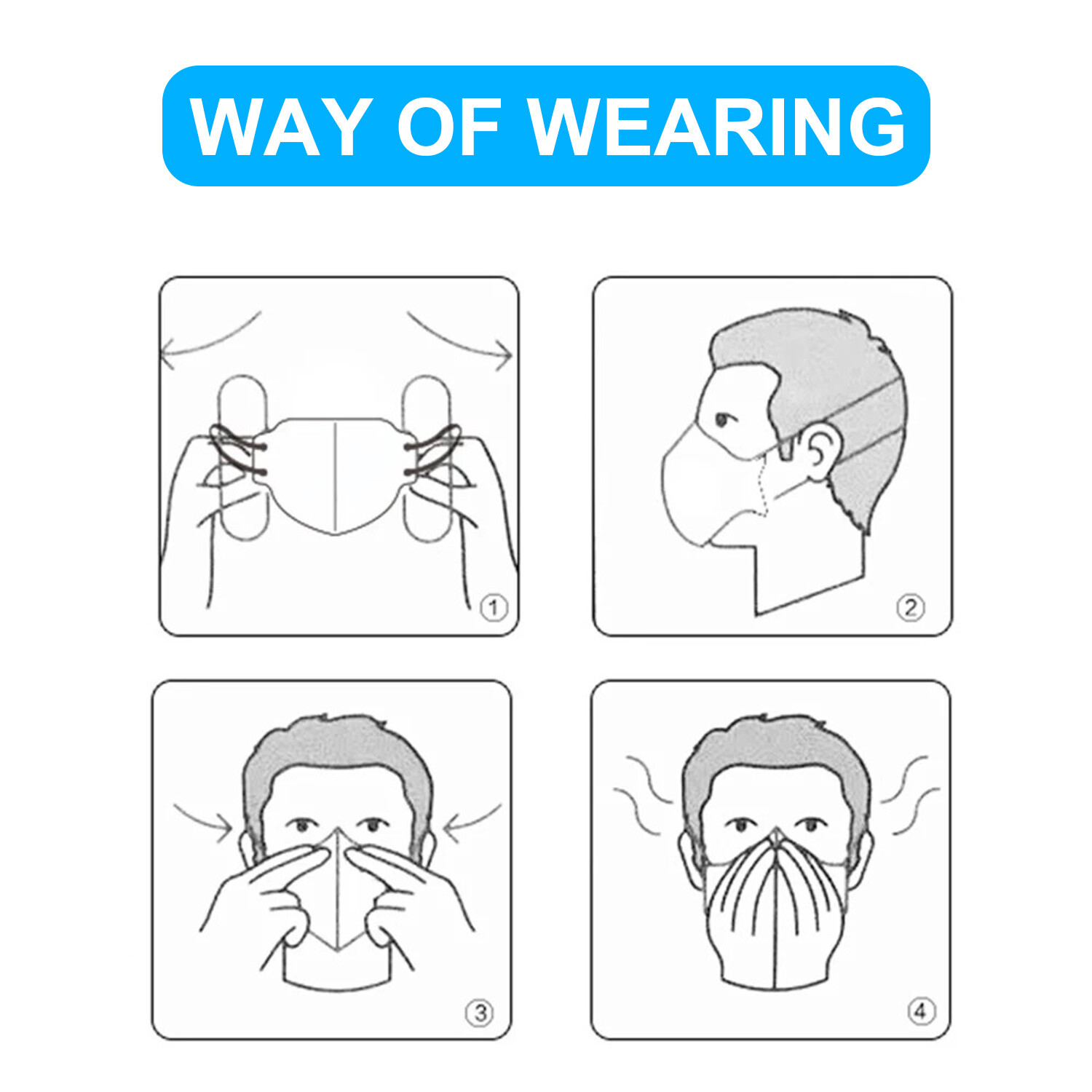 10 PCS KN95 Disposable Face Mask Mouth Cover Protective Respirator K N95