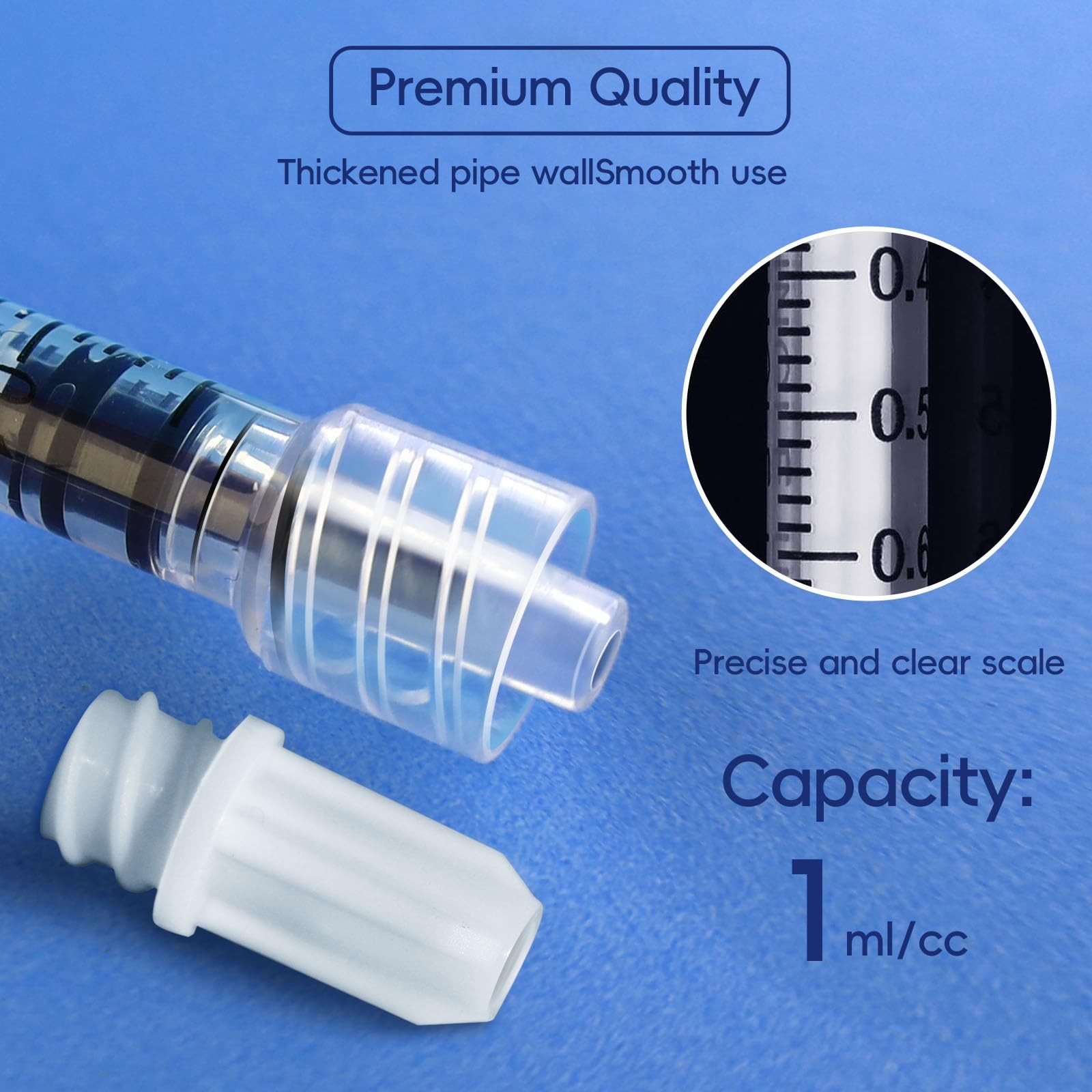 1mL Luer Lock Syringe (No Needle) – Sterile, Individually 1ml, Transparent