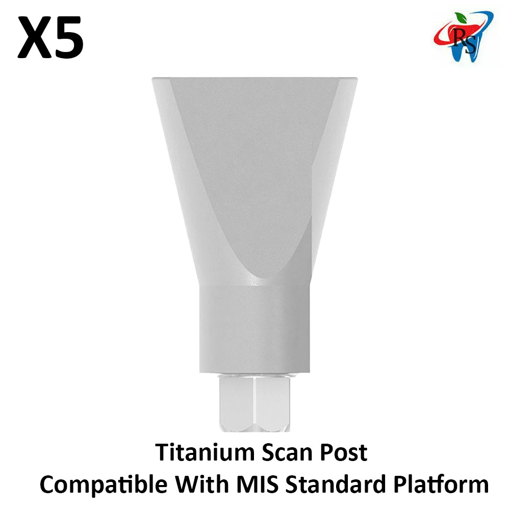 5x Dental Lab CAD/CAM Titanium Scan Post Compatible With MIS Standard Platform