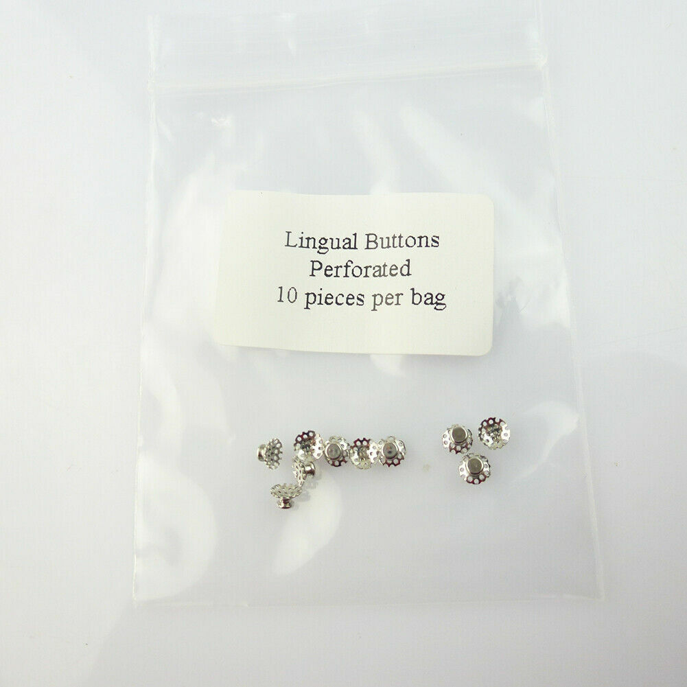 Denal Orthodontic Round Perforated Hollow Lingual Buttons with Holes 20Pcs/pack