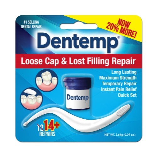 5 Pack Dentemp O.S. One Step Caps And Fillings Repair 12+ Repairs 2.2 Grams Each