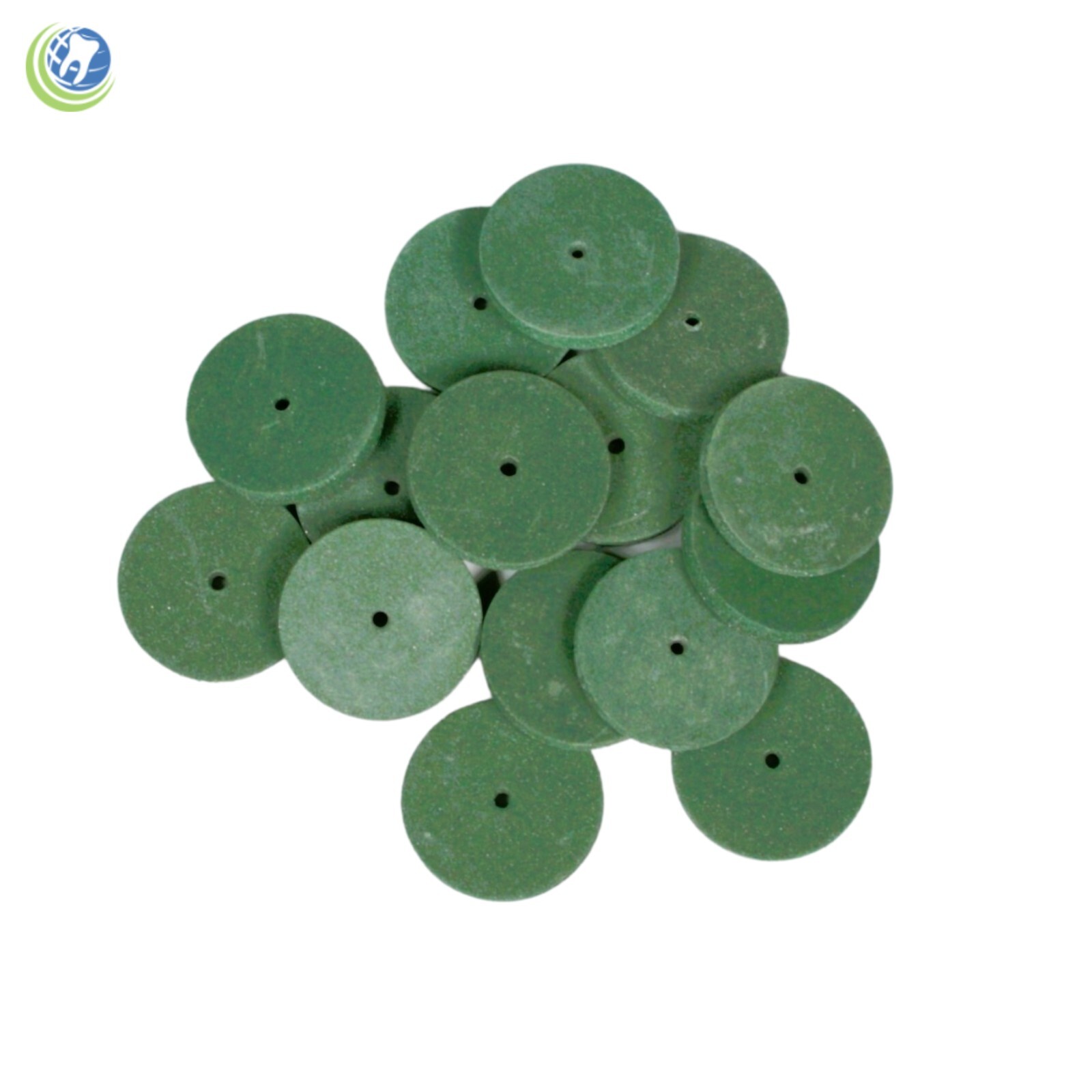 DENTAL LAB SILICONE FINISHING POLISHING RUBBER WHEEL 7/8″ X 1/8″ GREEN 100/BOX