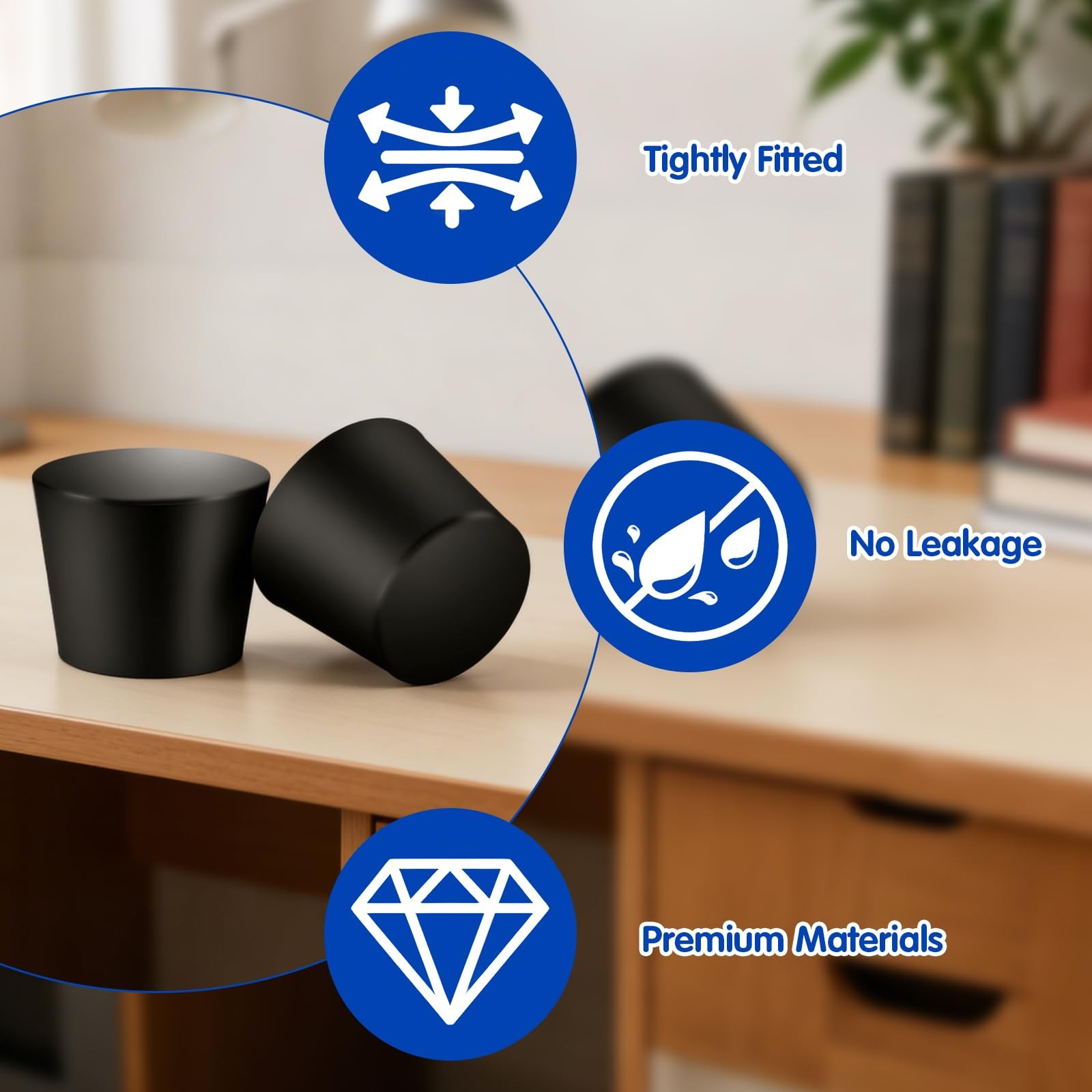 2Pcs Water Table Plug Replacement Compatible with Step 2, Rubber Black