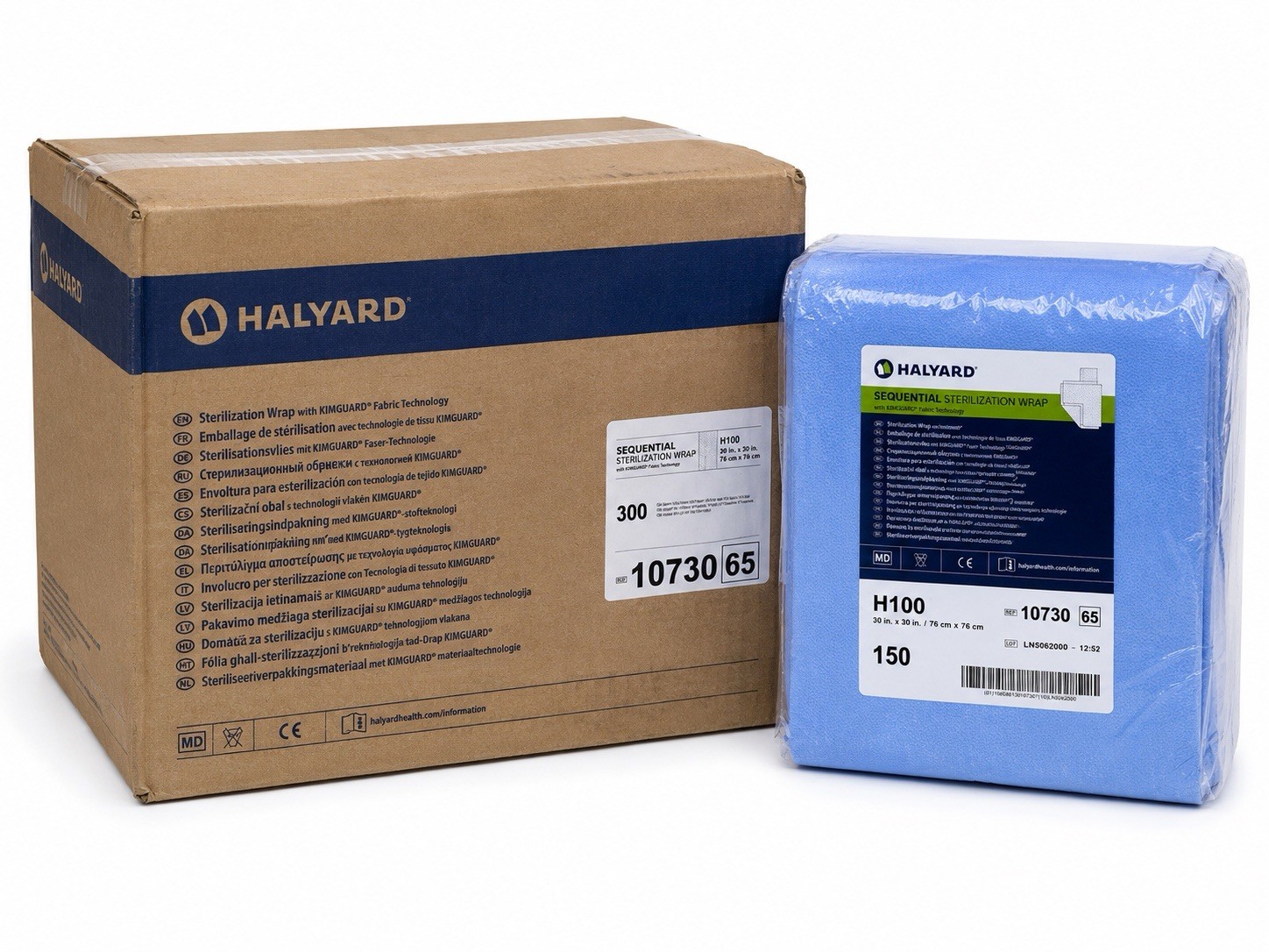 HALYARD Sequential Sterilization Wrap H100 30” x 30” REF 10730 Case of 300