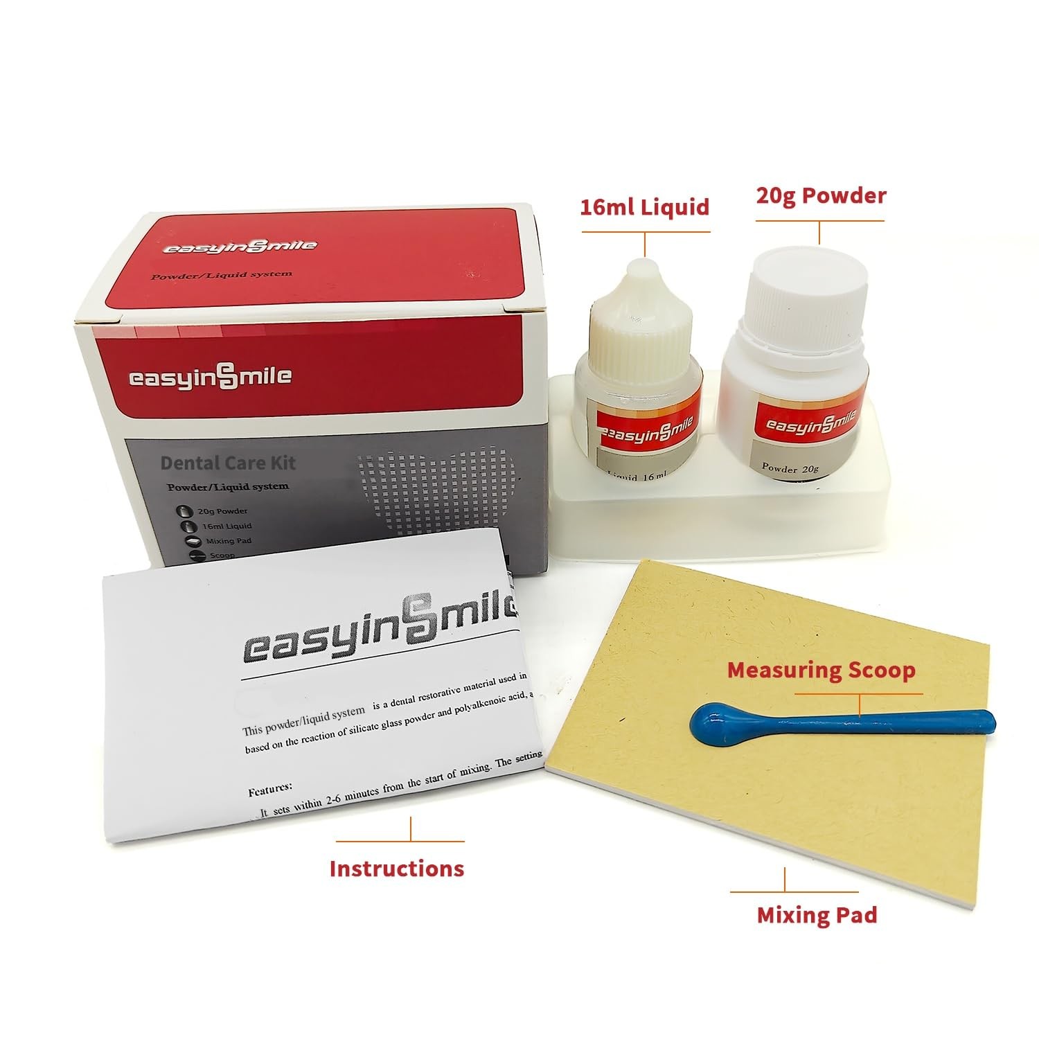 Tooth Repair Kit Zinc Oxide Eugenol,Dental Cement for Chipped Broken Teeth, Miss
