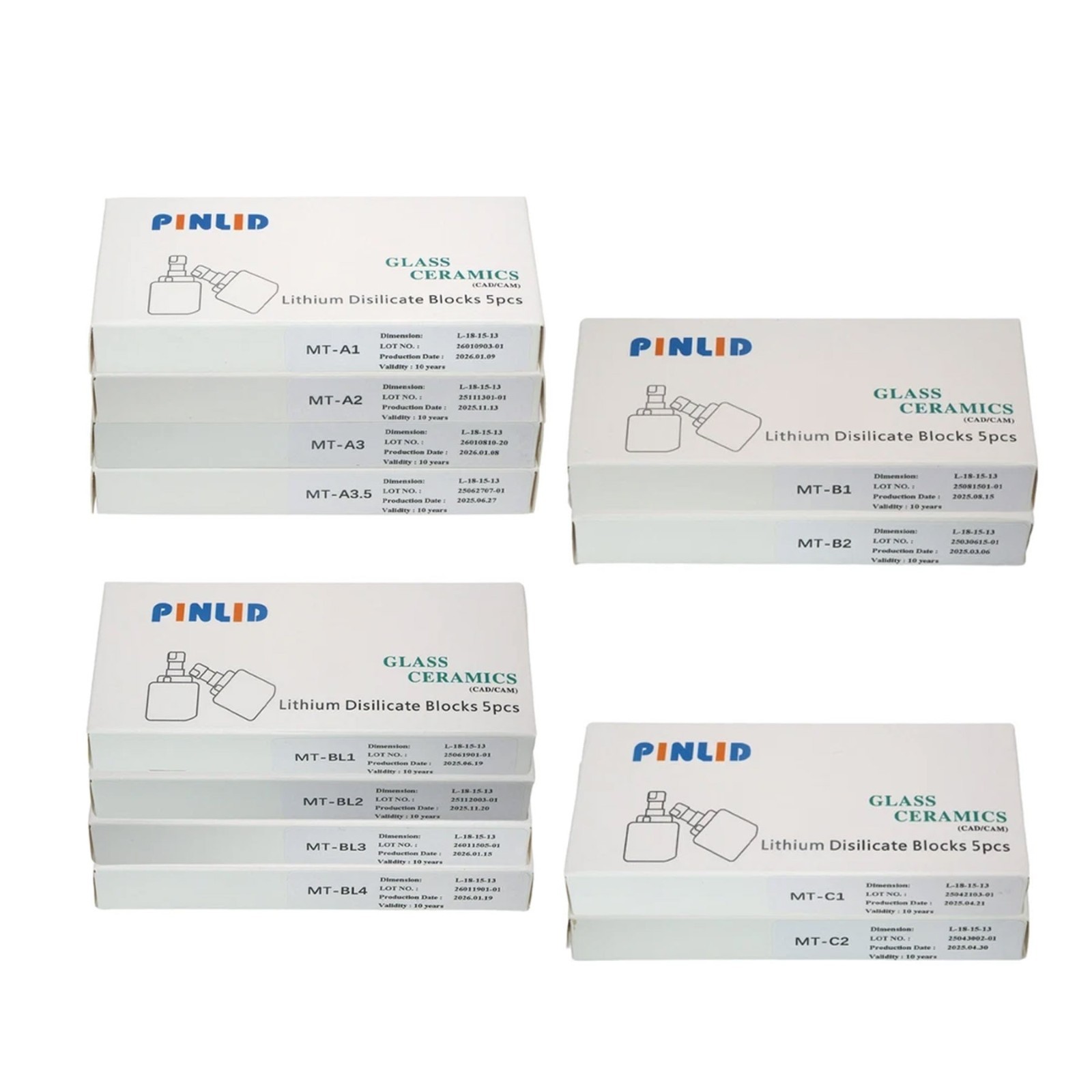 US C14MT Dental Emax Glass Ceramic Blocks Lithium Disilicate CAD/CAM CEREC Block
