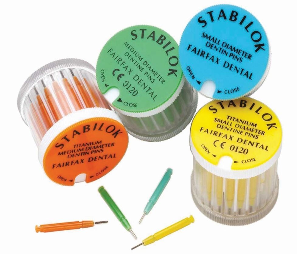 Stabilok Dentine Pins Titanium or Stainless Steel 20 Pack by FAIRFAX NEW