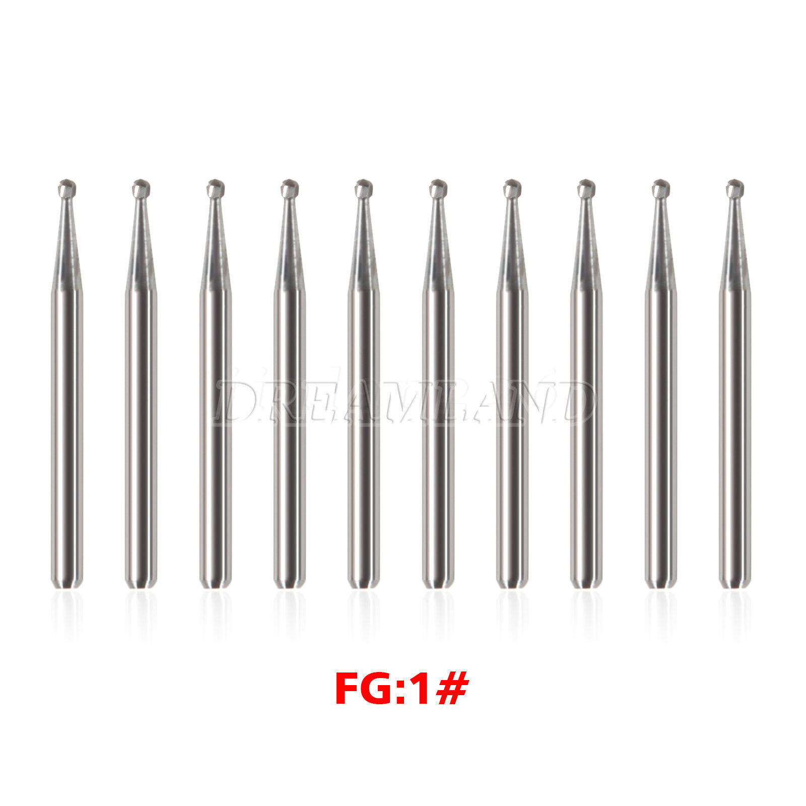 10Pc Dental Carbide Bur Inverted Cone For High Speed Handpiece FG Round Friction