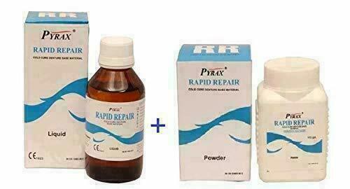 Dental Rapid Repair Self Cure Liquid 100ml & Powder 100 gm For Acrylic Denture
