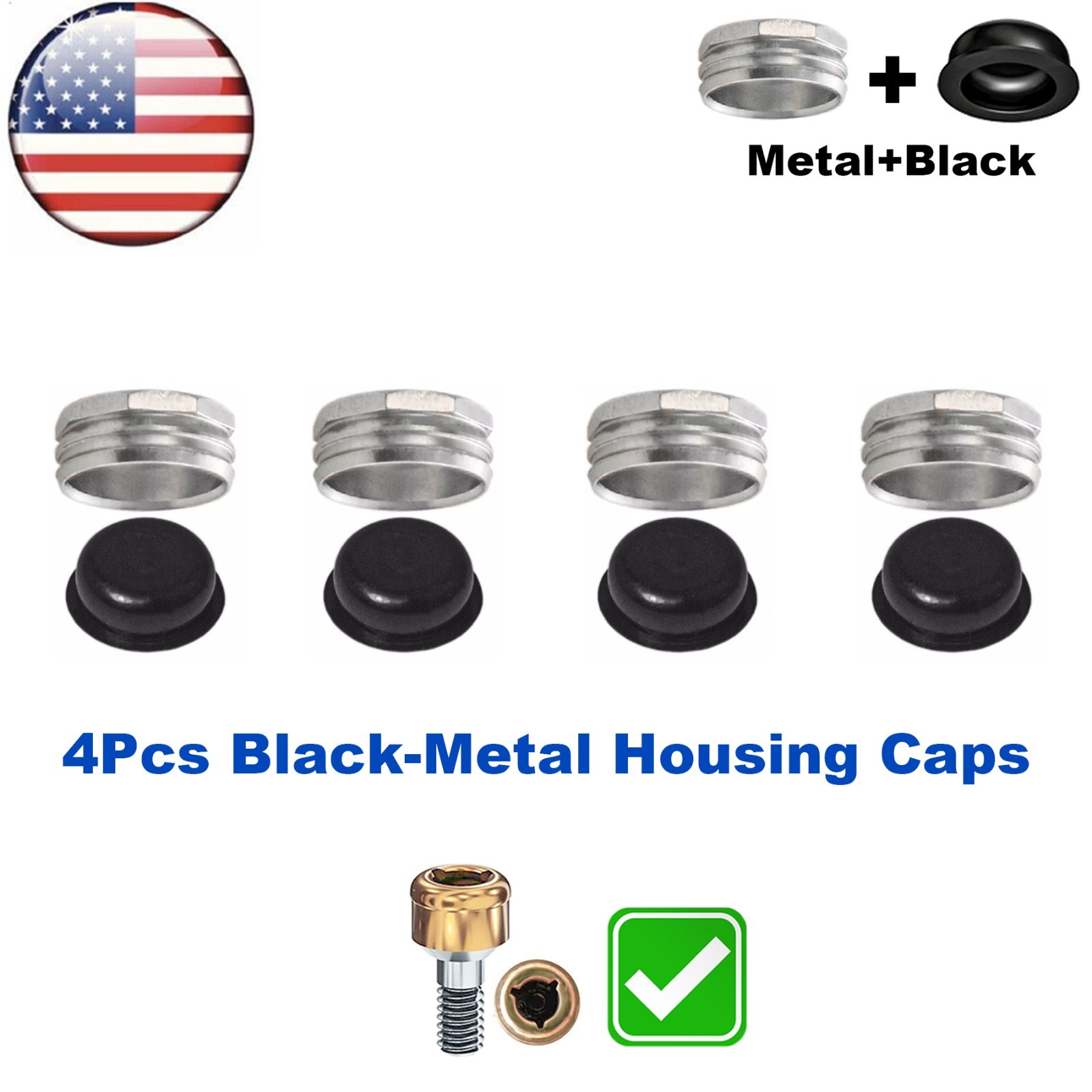 US 4Pcs Dental Implant Overdenture Retention Caps For Locator Abutment Insertion