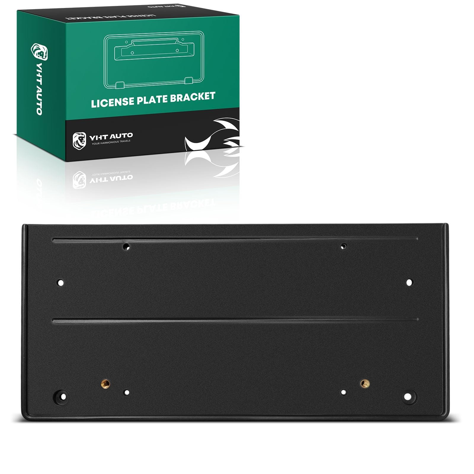 Front License Plate Frame Without Screws Black Plastic Bumper Bracket Holder