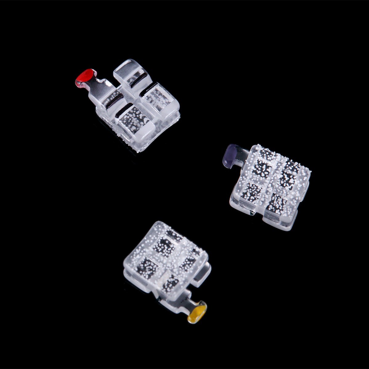 Dental Orthodontic Sapphire Ceramic Brackets Braces Mini Roth/MBT.022 Hooks 345