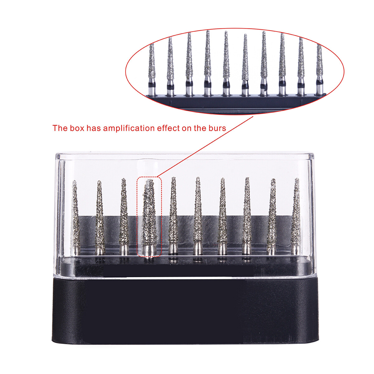 10pc/kit AZDENT Dental Diamond Burs High Speed Handpiece Friction Grip 20 Types