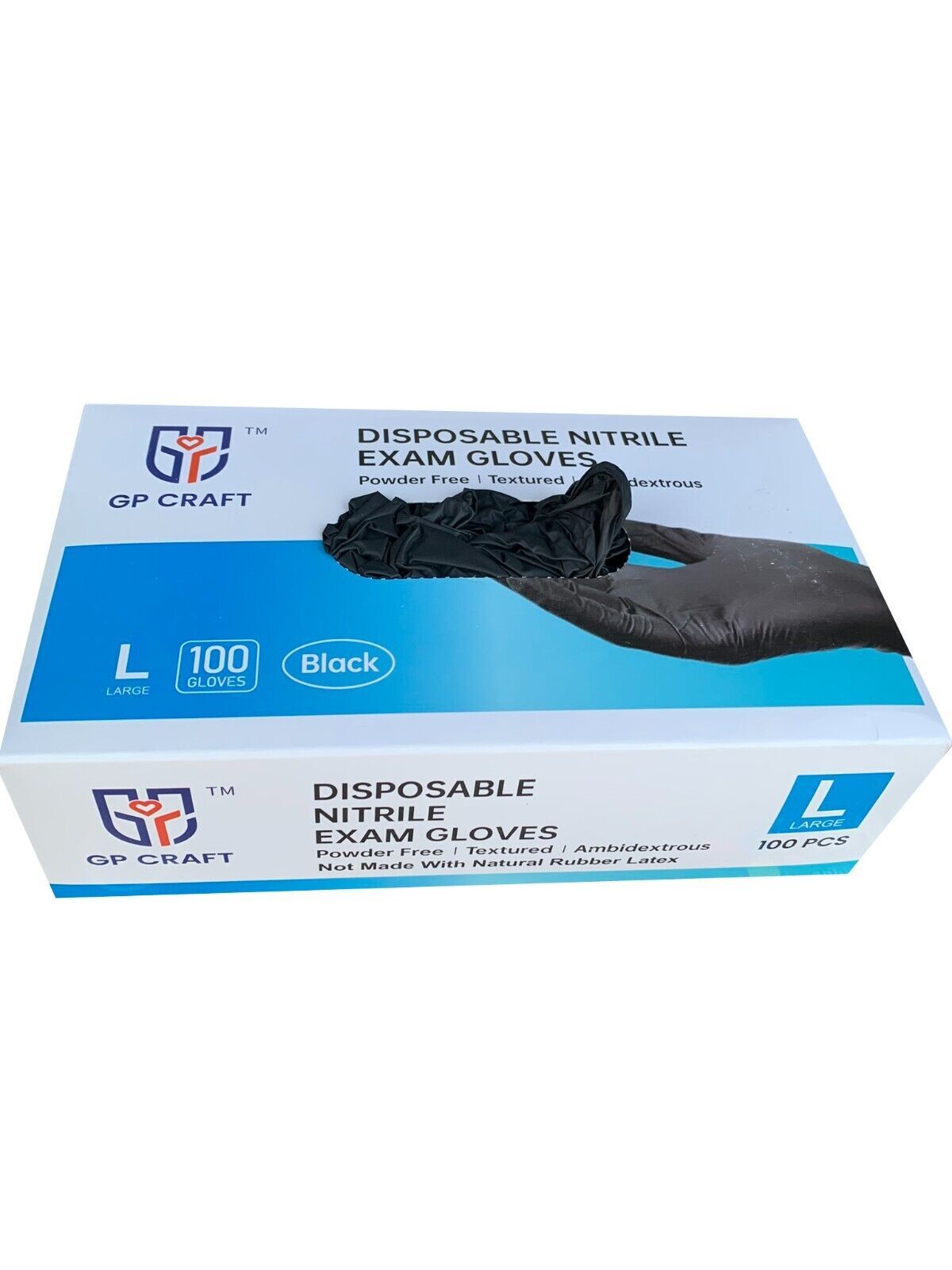 Black Nitrile Medical Gloves 5Mil Powder & Latex Free Disposable Clean (100pcs)