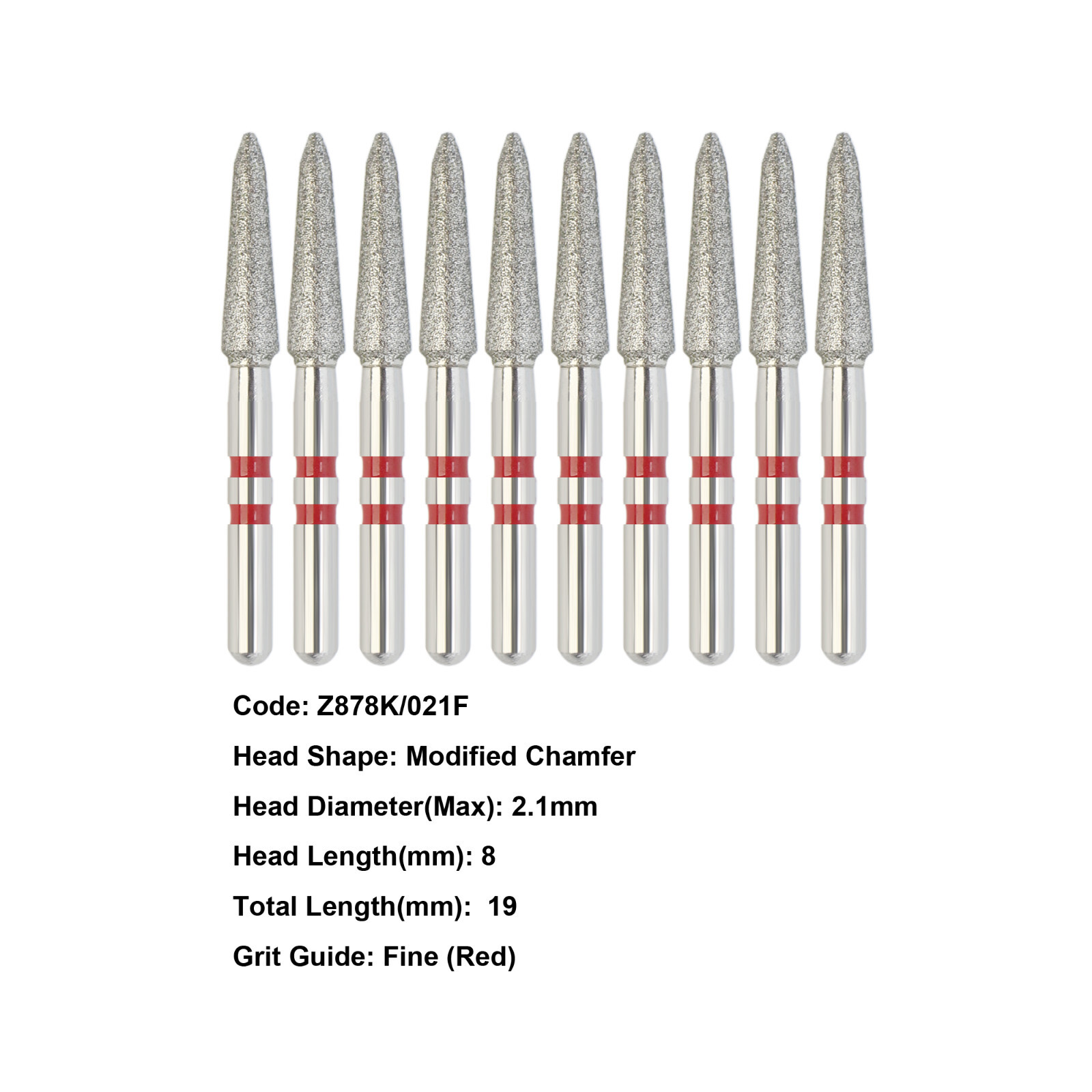 Dental Diamond Bur Zirconia Cutting Bur Round Football FG Fine Medium Grit Z856