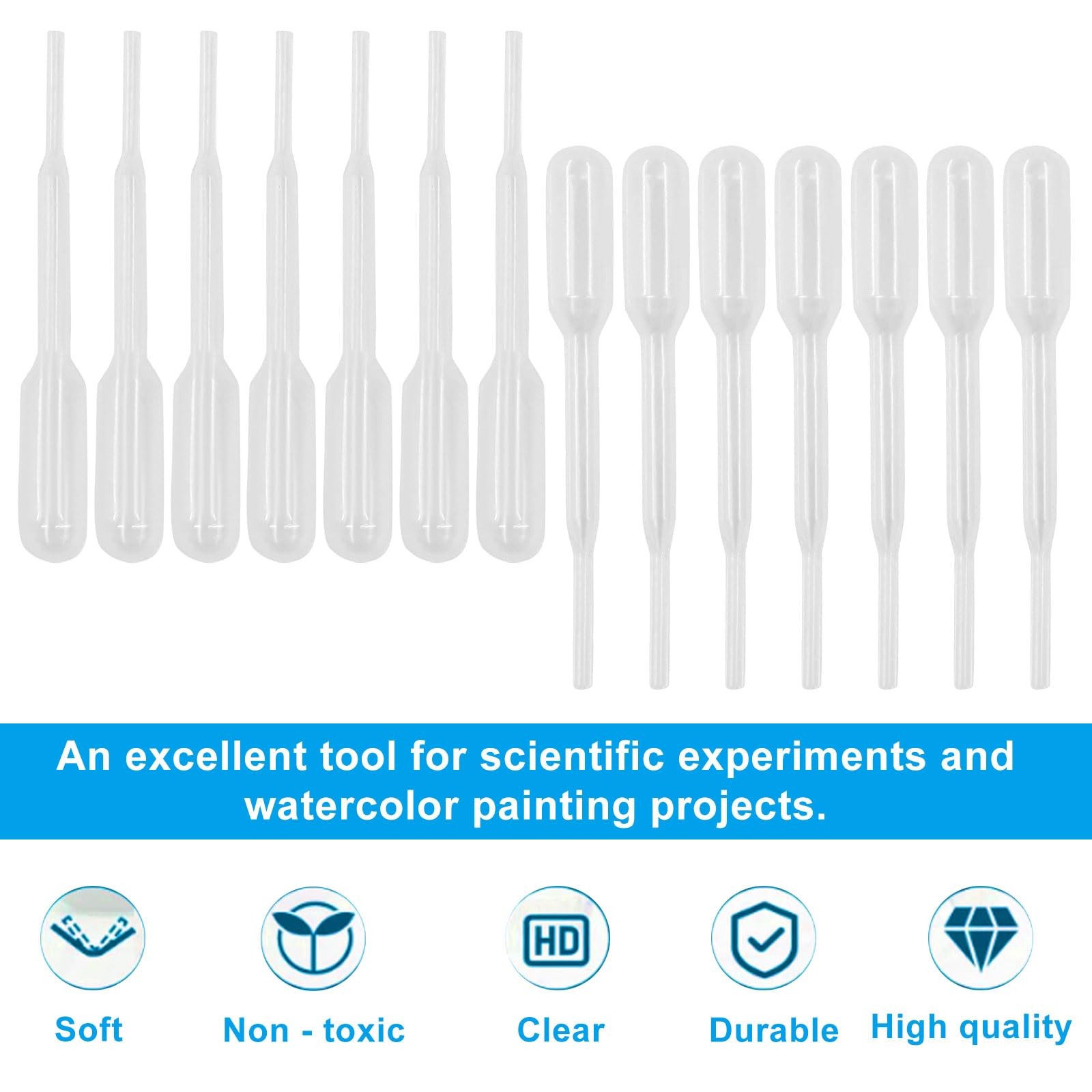 ISDVBUY Disposable Graduated Transfer Pipettes, 0.2 ml, 200 0.2ML-200PACK