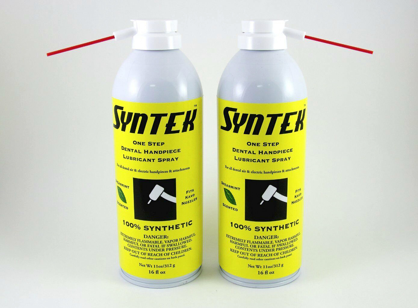 Syntek 100% Synthetic Dental Handpiece Oil Lubricant Aerosol 2 Pack Made in USA