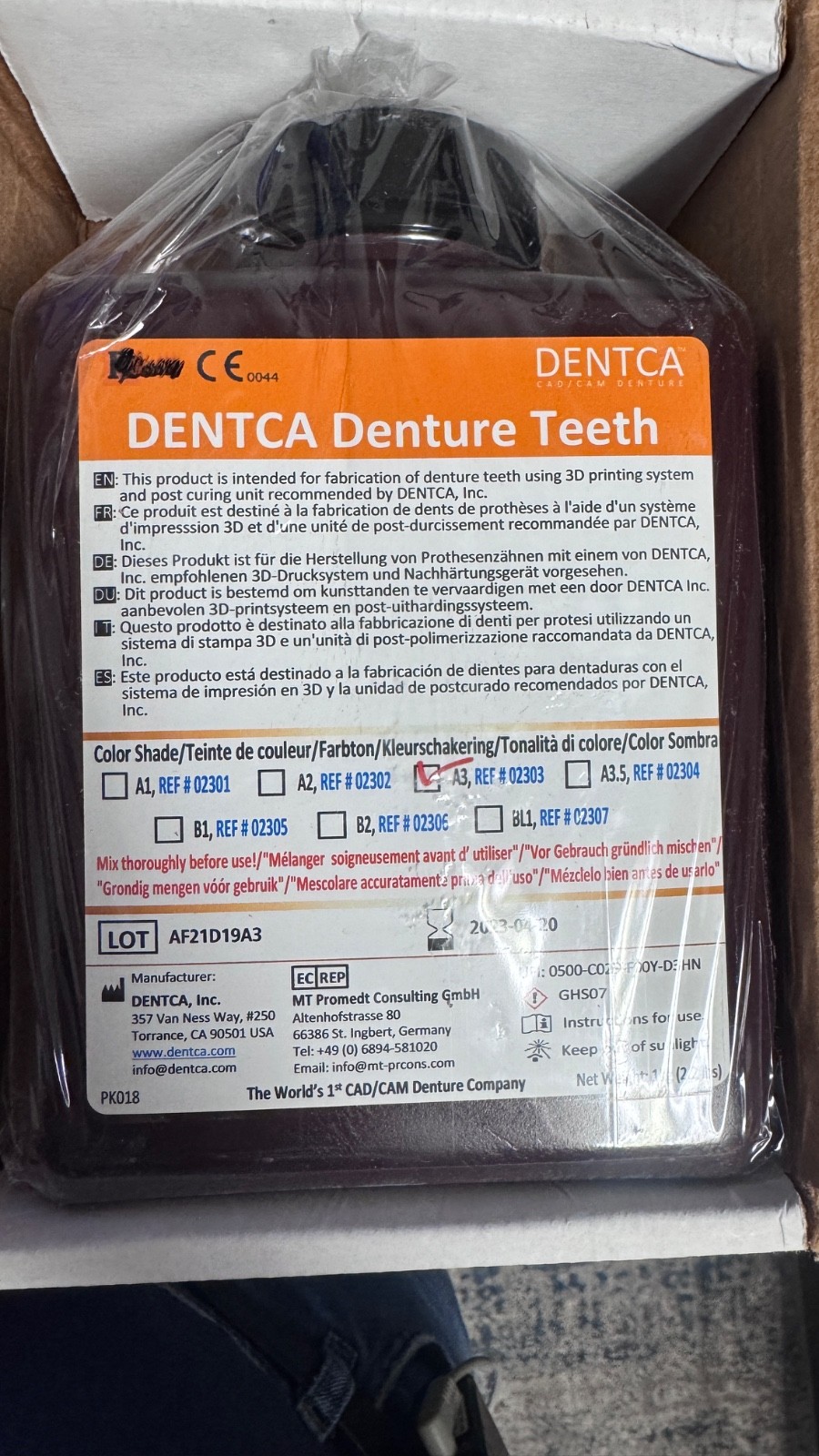 DENTCA Denture Teeth A2 A3 and A3.5 and Light Pink Denture 3D Dental Printing