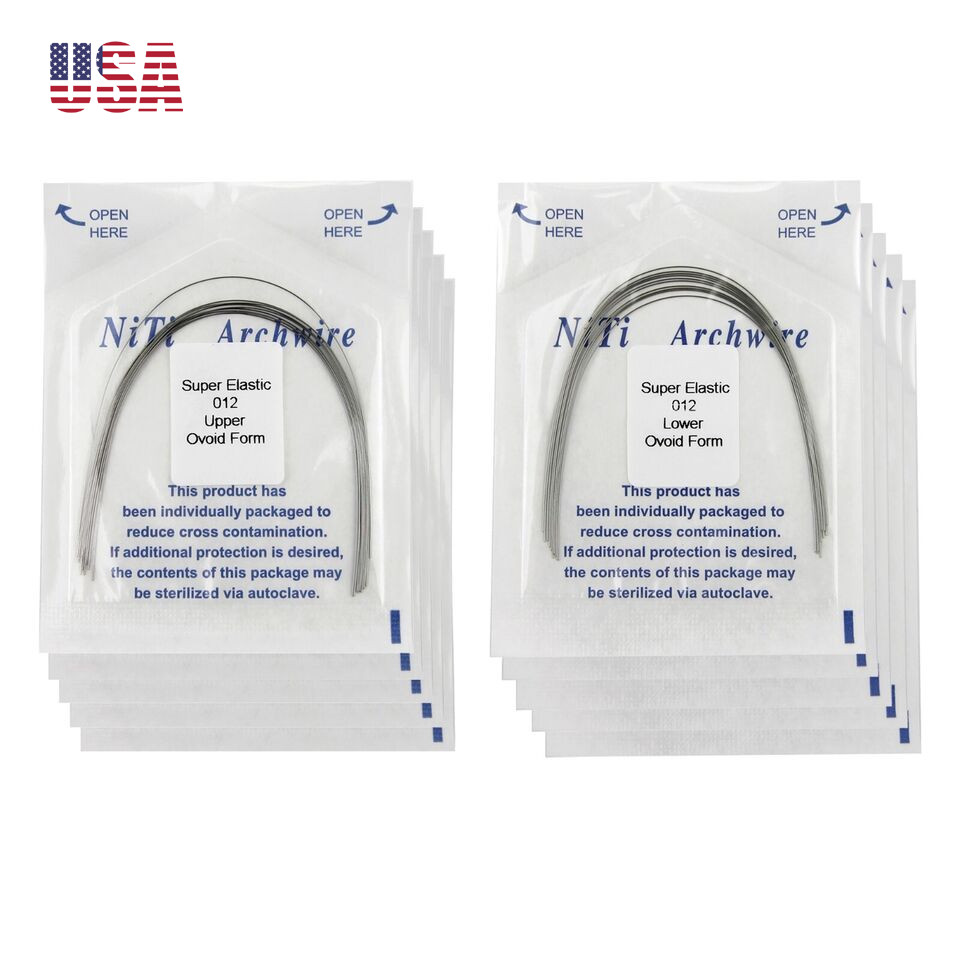 Dental Orthodontic Arch wire Ligature Ties Niti Elastic Ovoid Form Rubber Bands