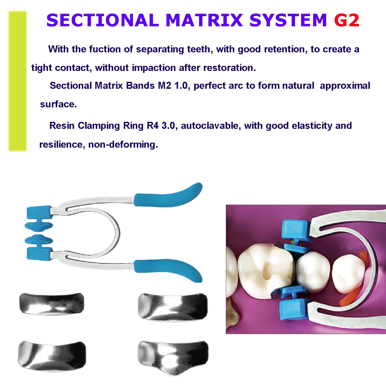 Dental Sectional Matrix Bands System Metal Refill Clamp Rings Garrison Palodent