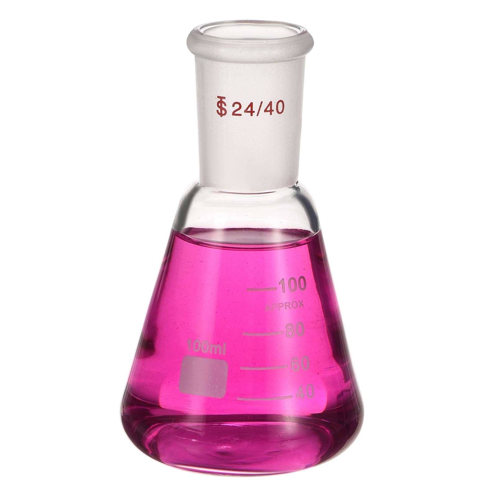 24/40 Erlenmeyer Flask, 100ml/3.4oz with 24/40 Standard Taper Outer Joint