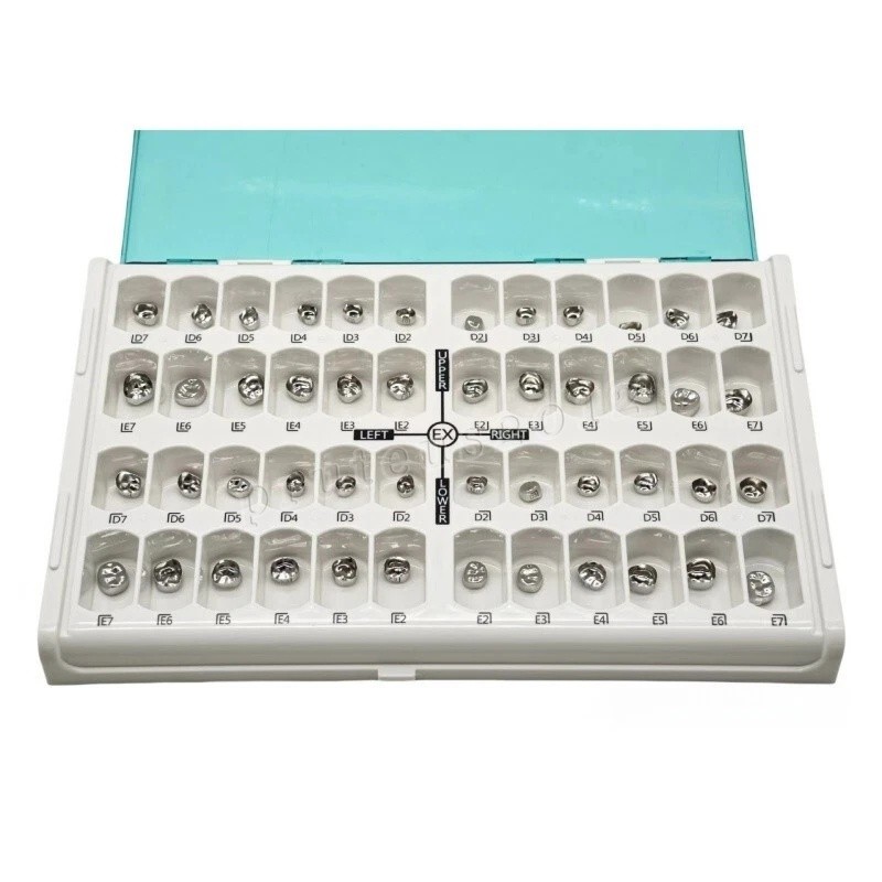 Dental Material Children’s Stainless Steel Baby Teeth Prefabricated Crown 48/Box